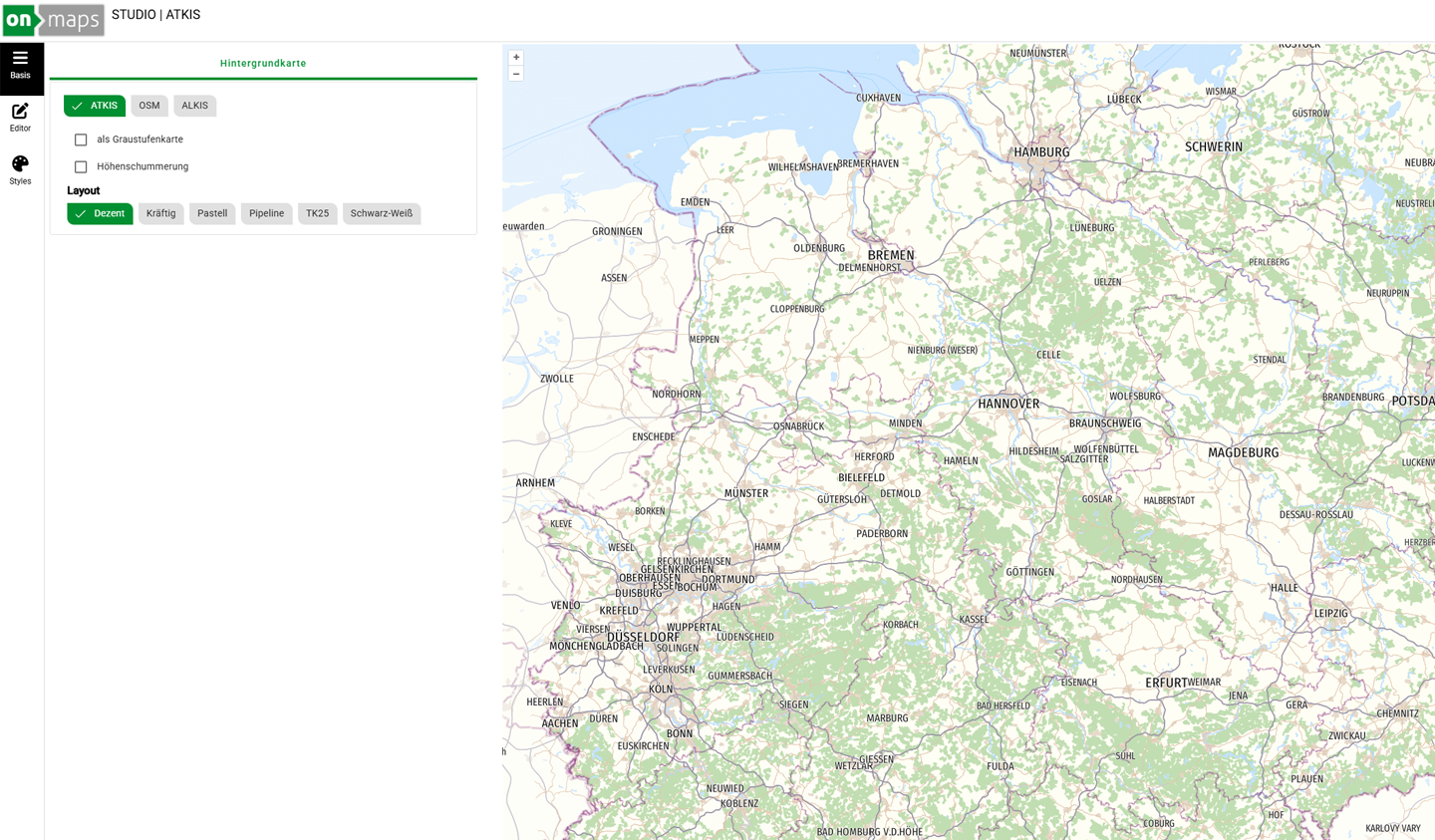 onmapsStudio jetzt mit CMYK Vektor-PDF für optimierten Offsetdruck