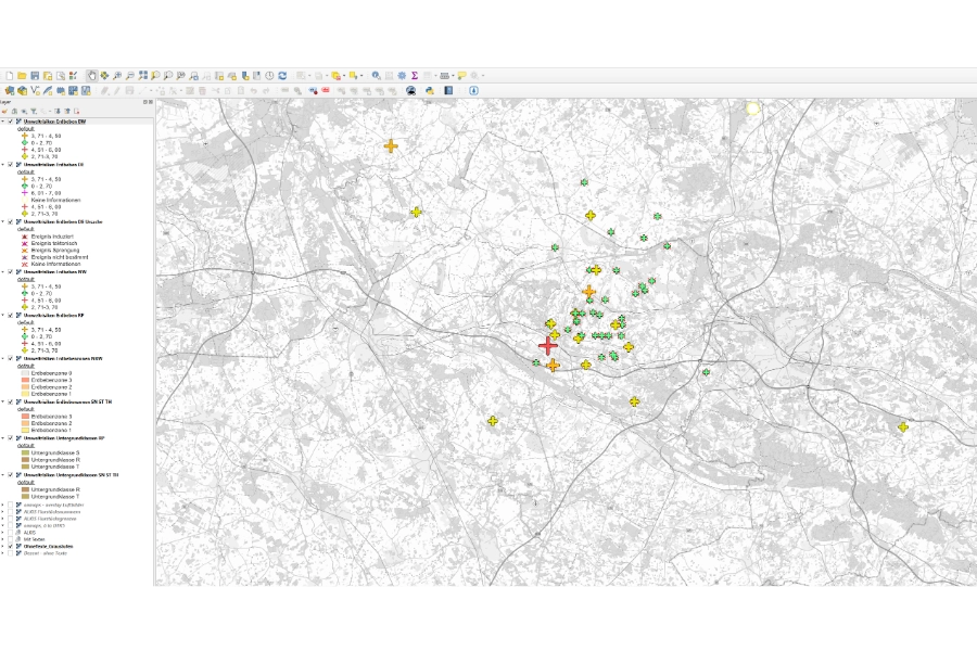 Erdbebendaten in QGIS