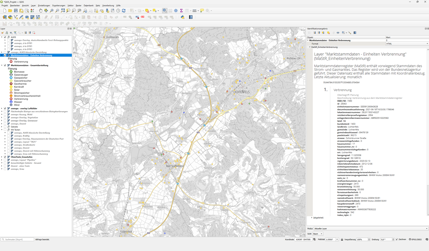 Marktstammdatenregister (MaStR) jetzt in onmaps – Alle Energiedaten visuell abrufbar